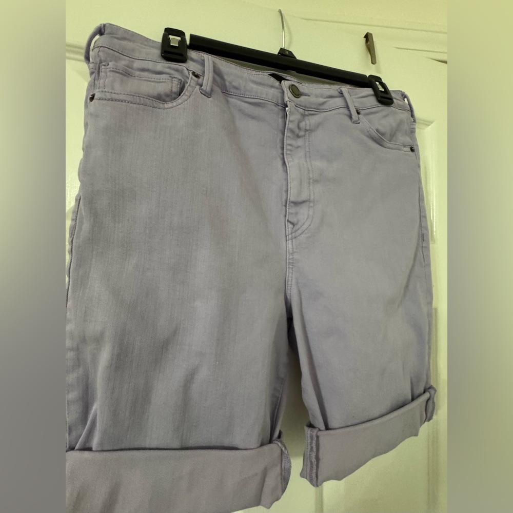 True Religion Light Purple Denim Shorts - Picture 2 of 7